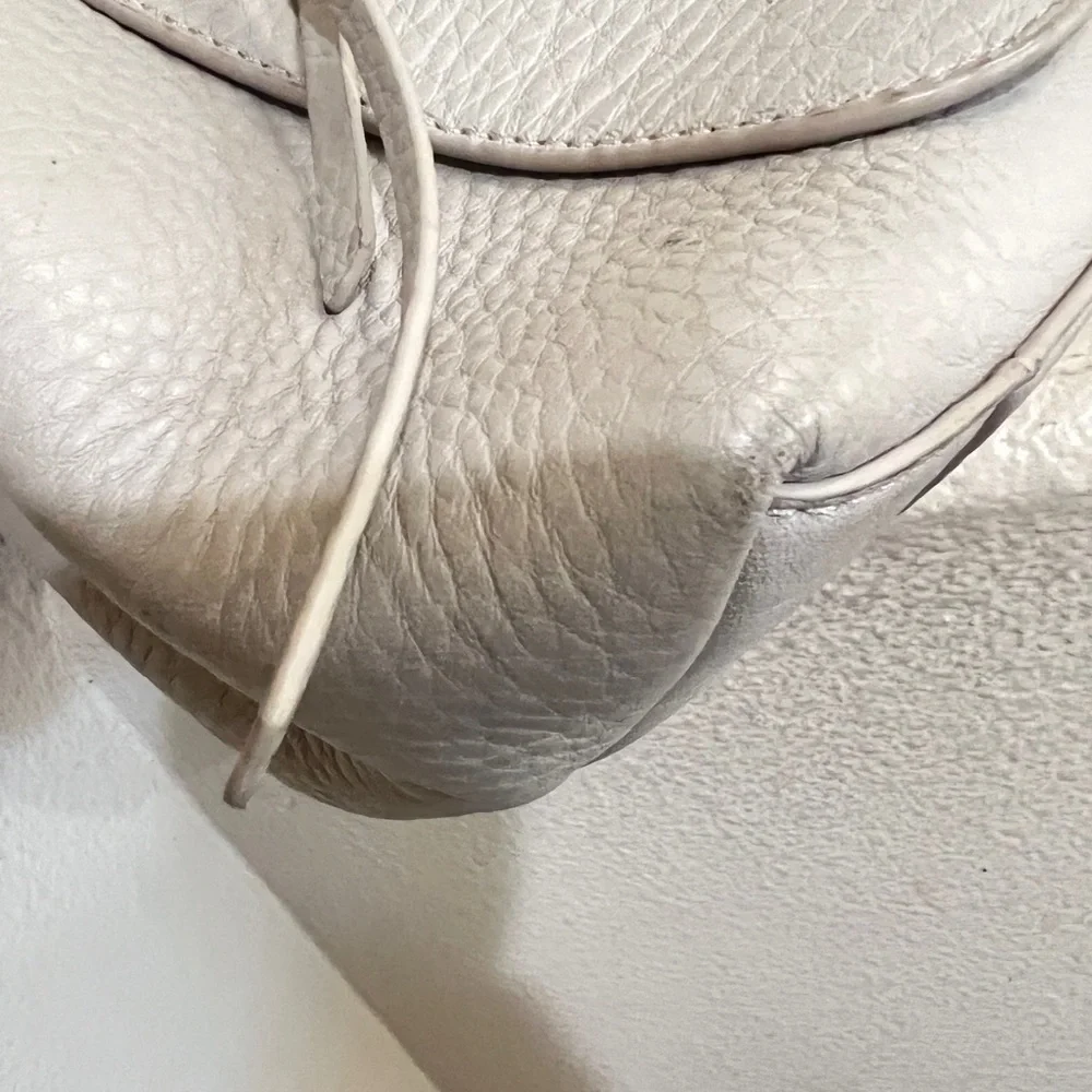 Dagne‎ Dover Simone Leather Satchel Gray Bone